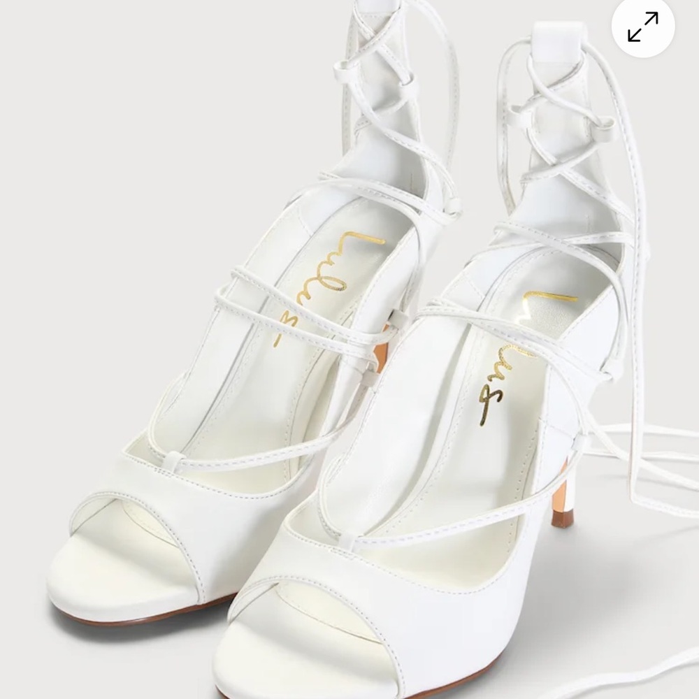Elegant White Lace-Up Women's Shoes
